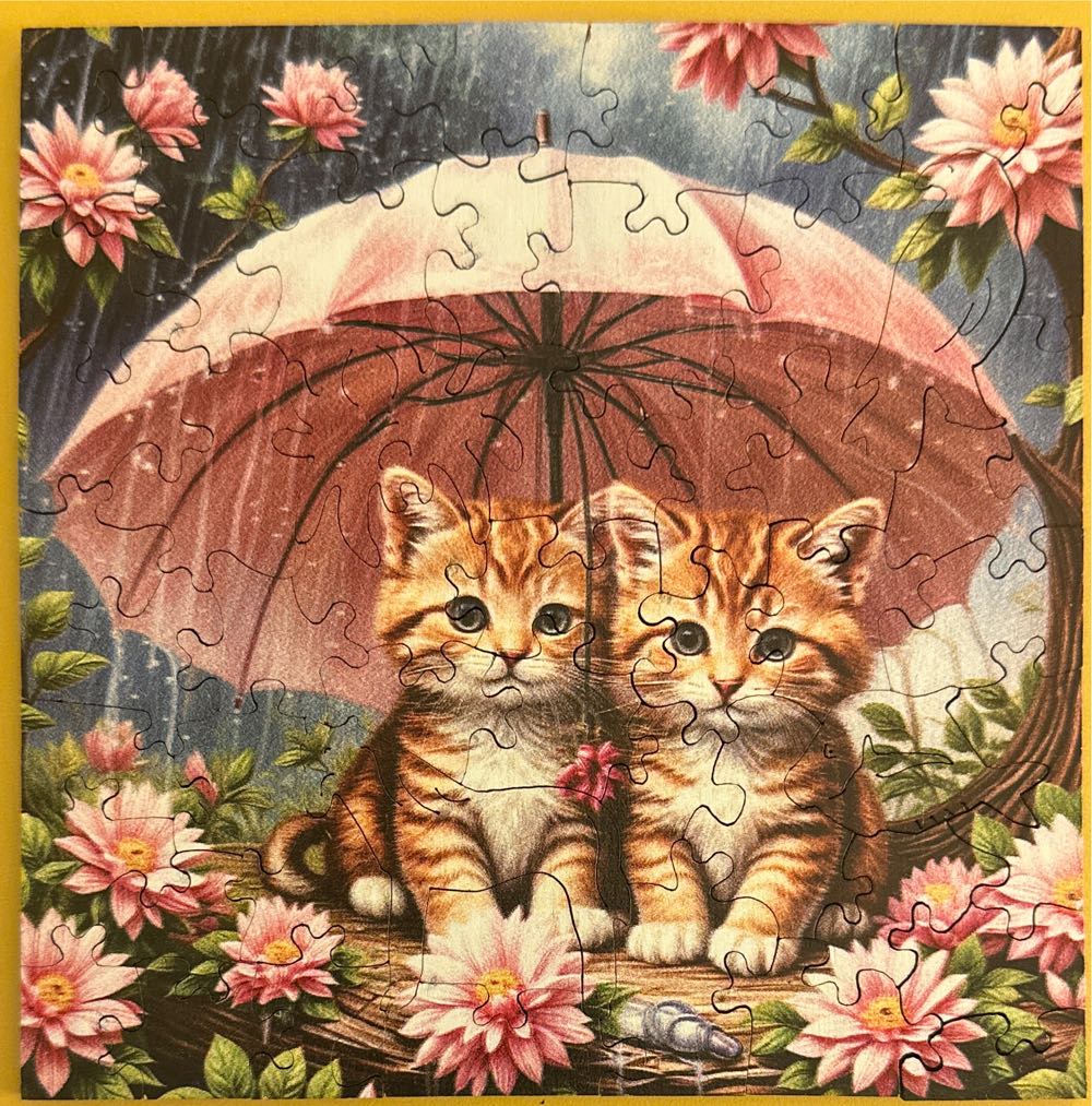 Cats Under Umbrella . - Unknown puzzle collectible - Main Image 2