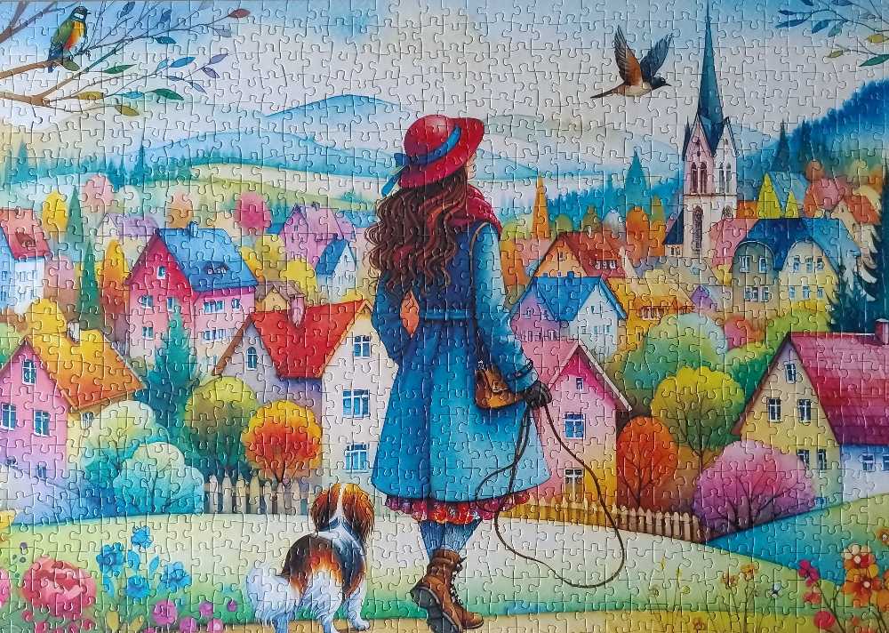 Dog Walking Bliss - JaCaRou puzzle collectible [Barcode 658606876668] - Main Image 2