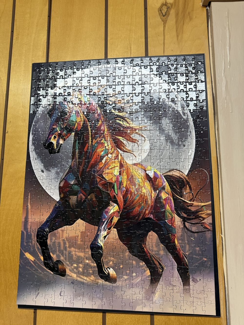 Jigwall-500 Pieces Magnetic Jigsaw Puzzles With A Magnetic Puzzle Board Included Hard Puzzles For Adults Art Wall Decor Unique Gift & Difficult Puzzle Premium Quality Celestial Stallion - Jigwall puzzle collectible [Barcode 198715276794] - Main Image 2