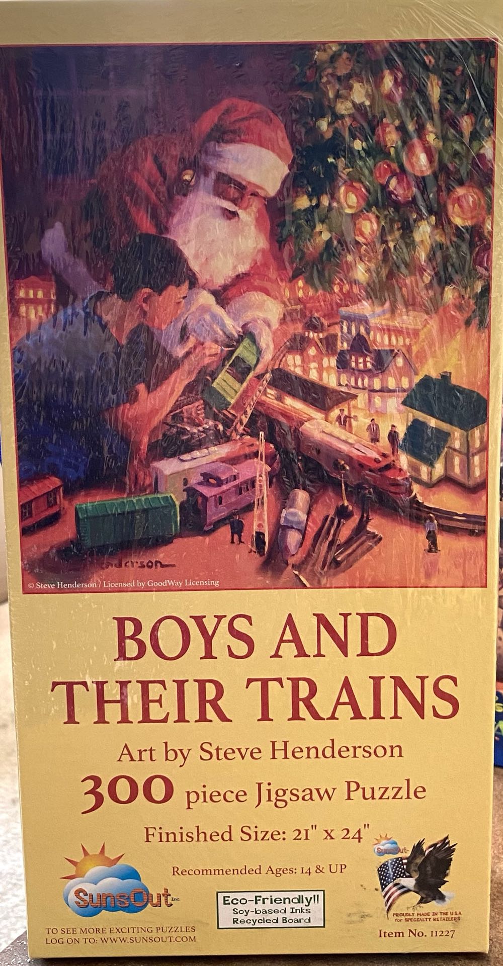 Boys And Their Trains 300 Jigsaw Sunsout  puzzle collectible [Barcode 796780112278] - Main Image 2