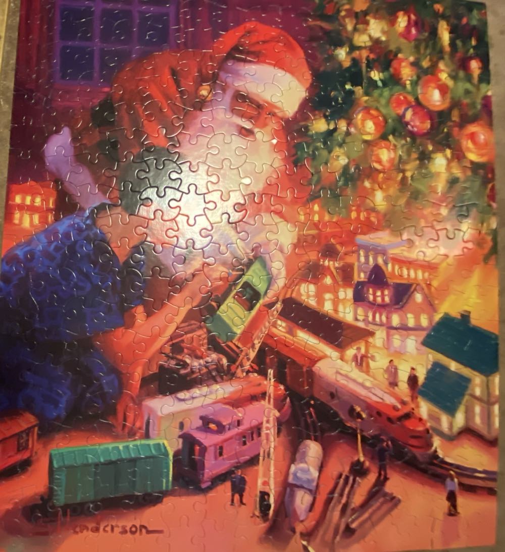 Boys And Their Trains 300 Jigsaw Sunsout  puzzle collectible [Barcode 796780112278] - Main Image 3