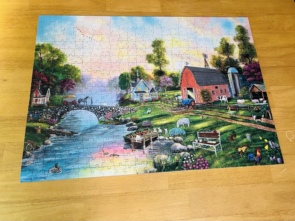 The Bridge To The Farm- STEPHANIE  - SunsOut puzzle collectible [Barcode 796780604193] - Main Image 2