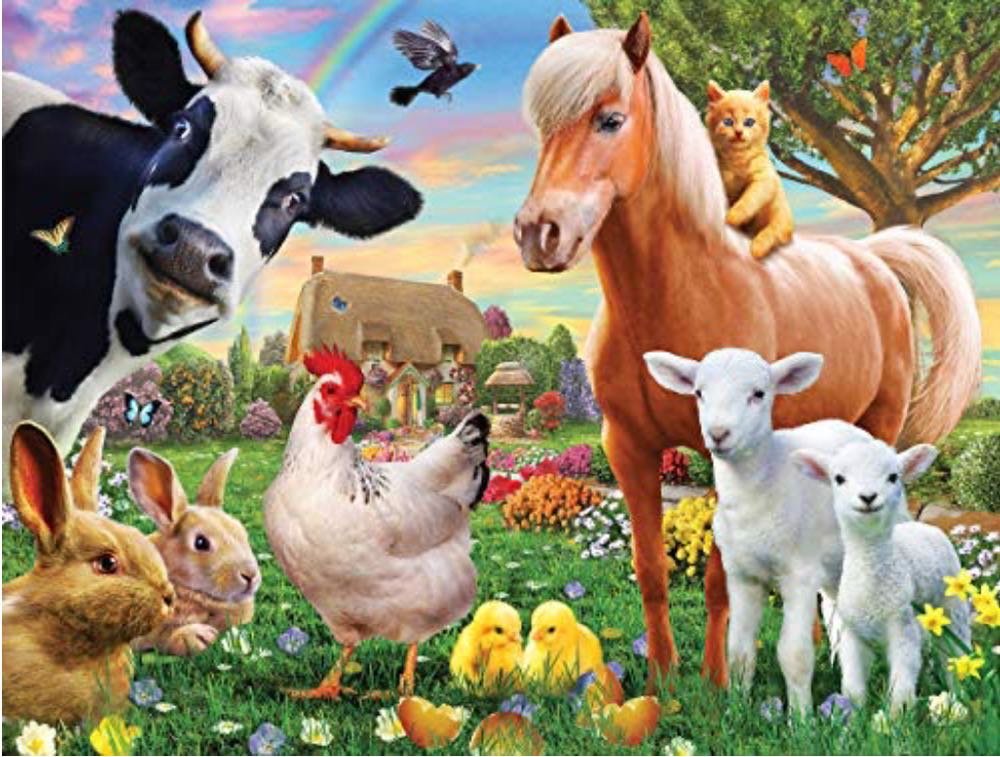 Farm Animals - NEW - White Mountain puzzle collectible [Barcode 724819260706] - Main Image 2