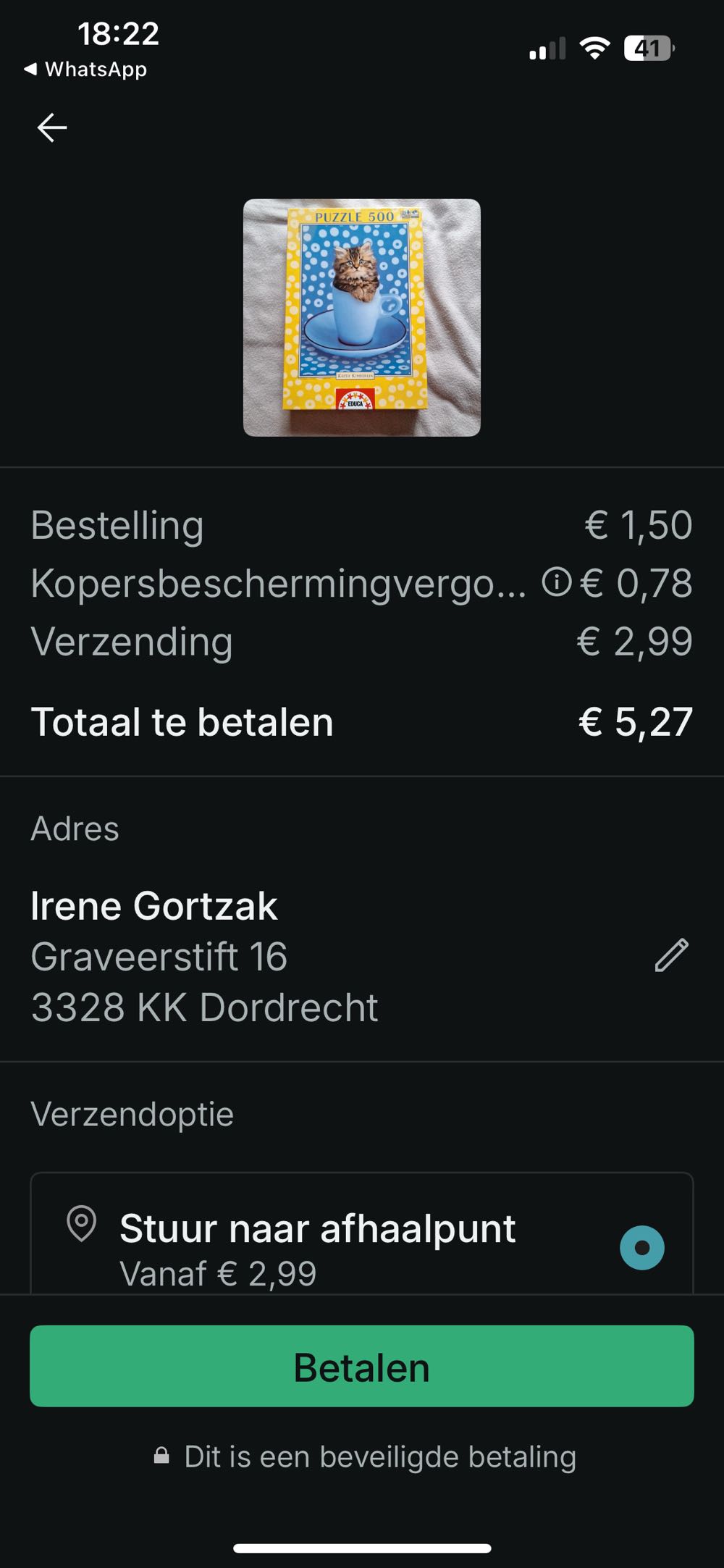 What A Sweetie  puzzle collectible - Main Image 4