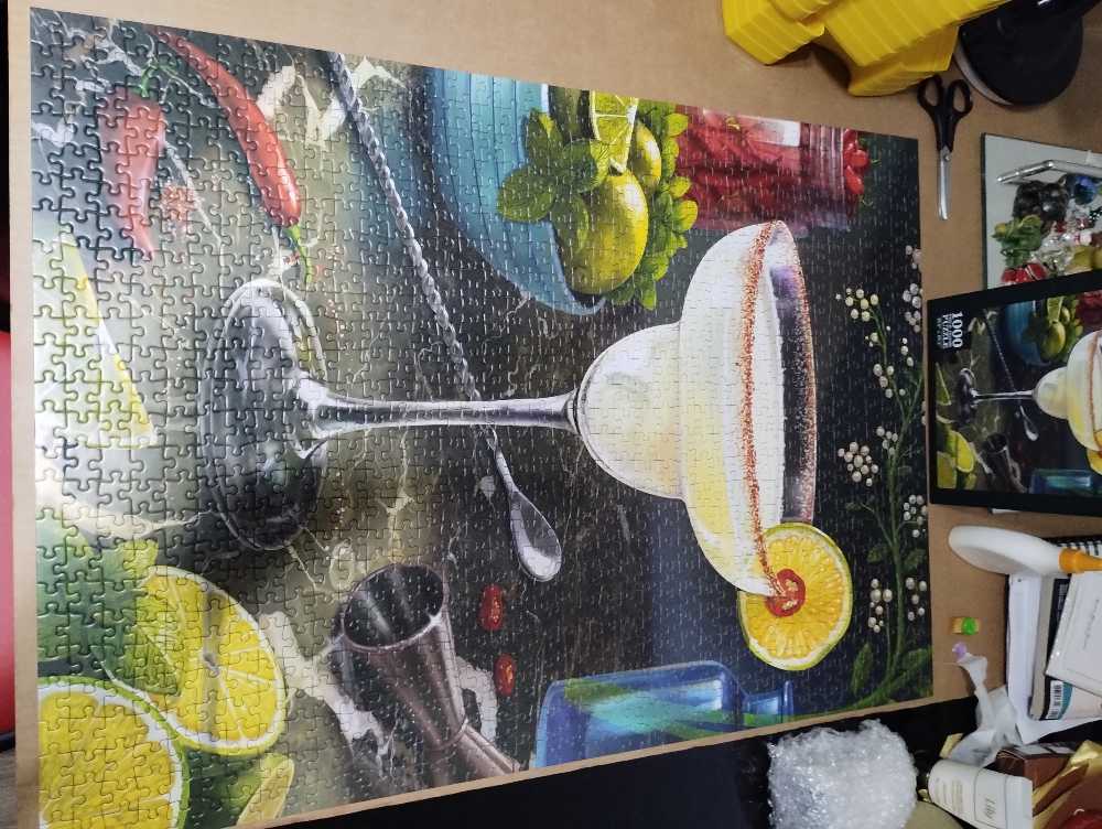 Jigsaw Puzzle Pieces The Margarita Brain-boosting Fun For Adults Families Friends Game Nights Poster Included Gifts For Cocktail Lovers Finished Size 27.5” X 19.5”  puzzle collectible [Barcode 8904279507609] - Main Image 2