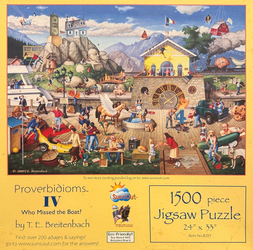 Proverbidioms IV : Who Missed the Boat? - SunsOut puzzle collectible [Barcode 796780821156] - Main Image 2