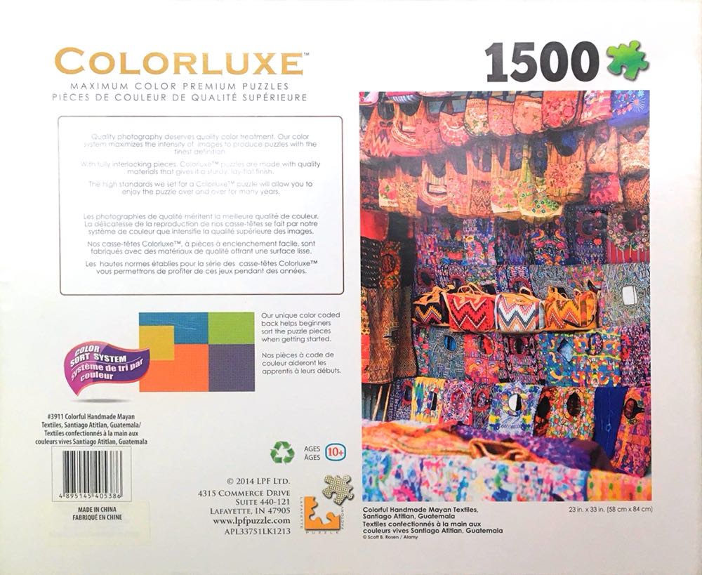 Colorful Handmade Mayan Textiles - Colorluxe puzzle collectible [Barcode 4895145405386] - Main Image 3