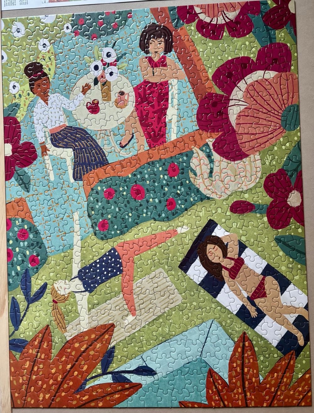 Coffee In The Garden- Traveling - Girls Night In puzzle collectible [Barcode 773392040373] - Main Image 2