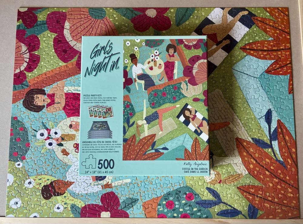 Coffee In The Garden- Traveling - Girls Night In puzzle collectible [Barcode 773392040373] - Main Image 3