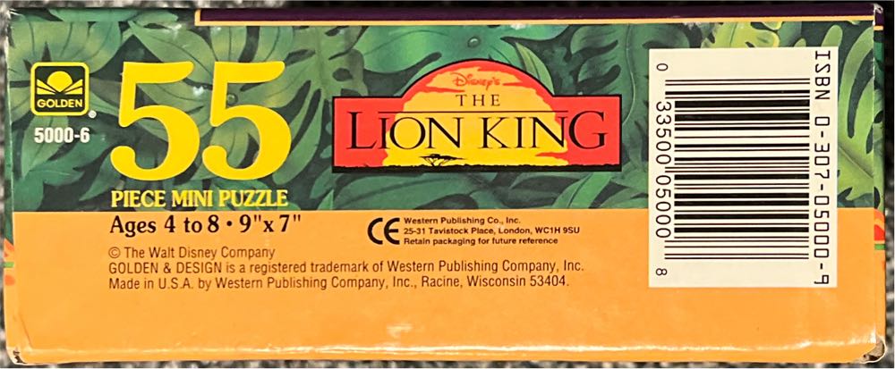 The Lion King - NEW - Golden/Western Publishing Company, Inc. puzzle collectible [Barcode 033500050008] - Main Image 3