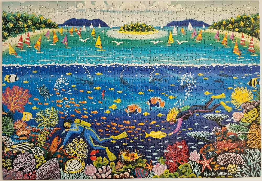 The Lucky Country - Diving on the Great Barrier Reef - Blue Opal puzzle collectible [Barcode 633793000485] - Main Image 2