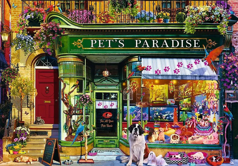 Tea Time: Pets Paradise - Trefl puzzle collectible [Barcode 5900511108415] - Main Image 2