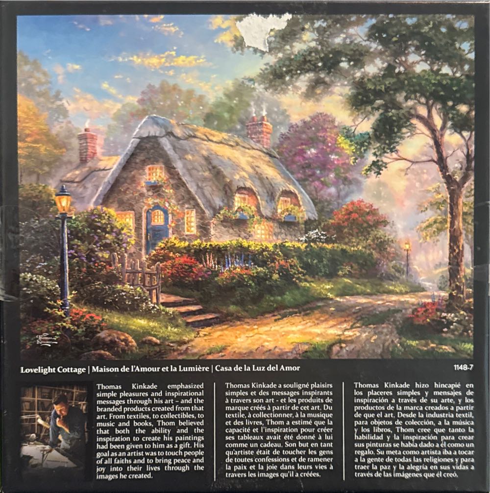 Ceaco Thomas Kinkade Metallic Special Edition Lovelight Cottage 750 Piece - Ceaco puzzle collectible [Barcode 021081110099] - Main Image 2