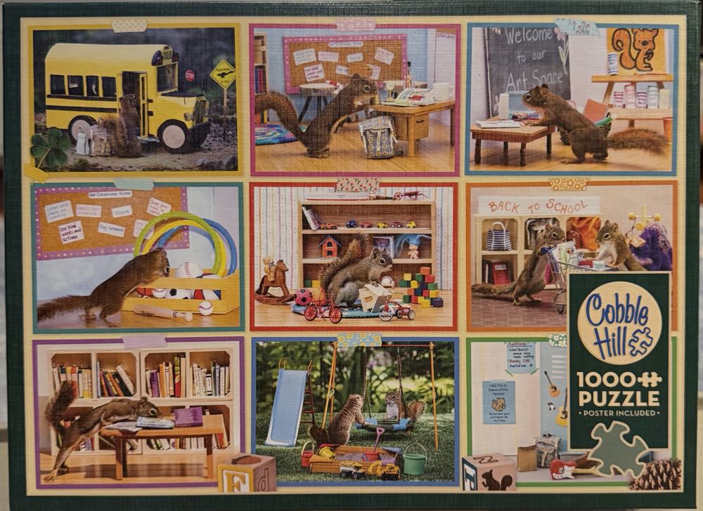 Squirrels At School - Cobble Hill puzzle collectible [Barcode 625012403269] - Main Image 2