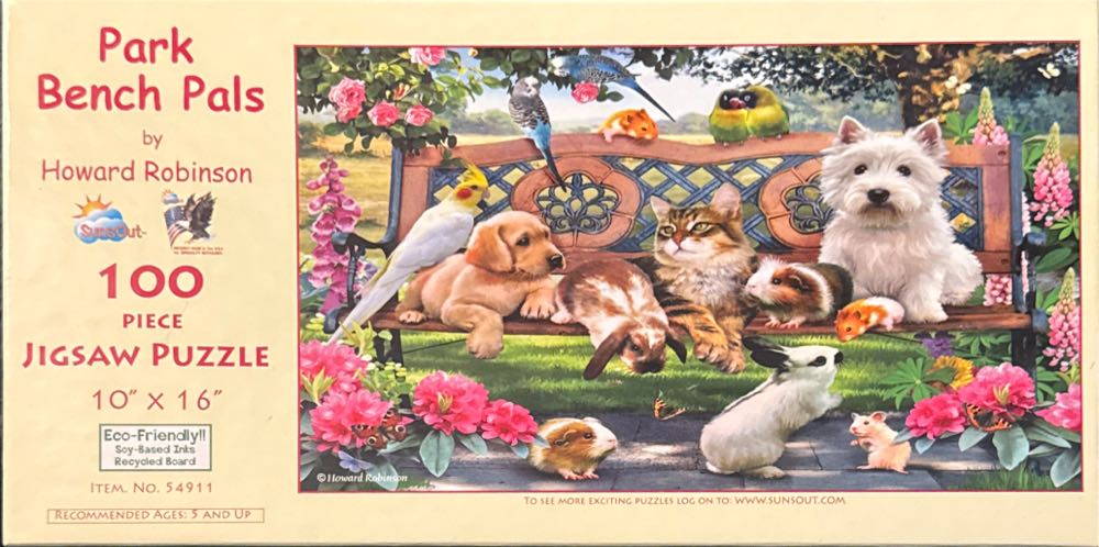 Park Bench Pals - Suns Out puzzle collectible [Barcode 796780549111] - Main Image 2