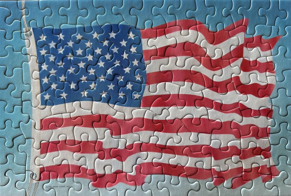 Stars And Stripes - Springbok puzzle collectible [Barcode 070000017421] - Main Image 2