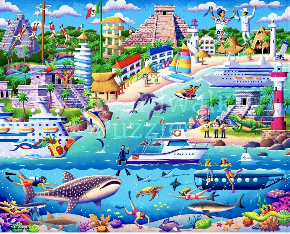 Boardwalk—Riviera Maya.   NFT  - Boardwalk Puzzle Company puzzle collectible [Barcode 671095106597] - Main Image 2