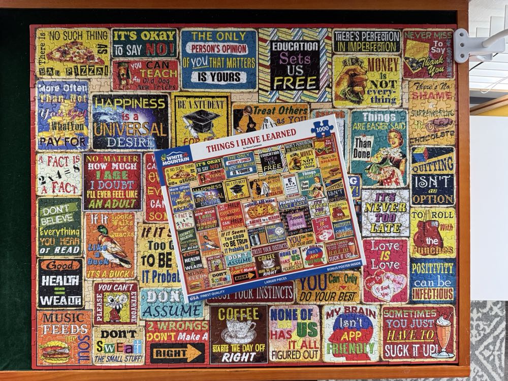 Things I Have Learned - White Mountain puzzle collectible [Barcode 724819269013] - Main Image 3