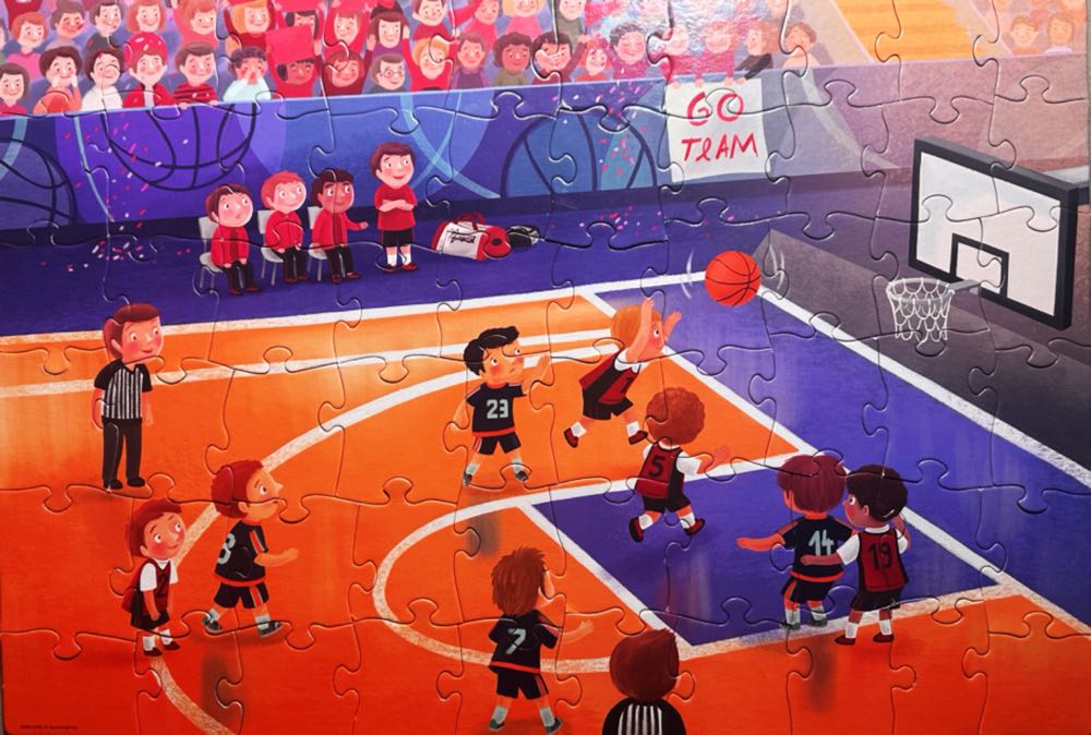 Basketball Junior League - Eurographic Kids puzzle collectible [Barcode 628136604956] - Main Image 2
