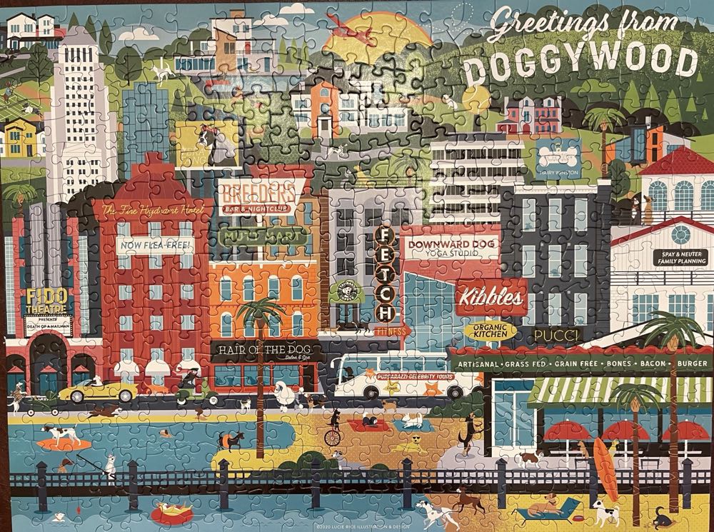 Doggywood 500 Piece - True South Puzzles puzzle collectible [Barcode 787790910480] - Main Image 2