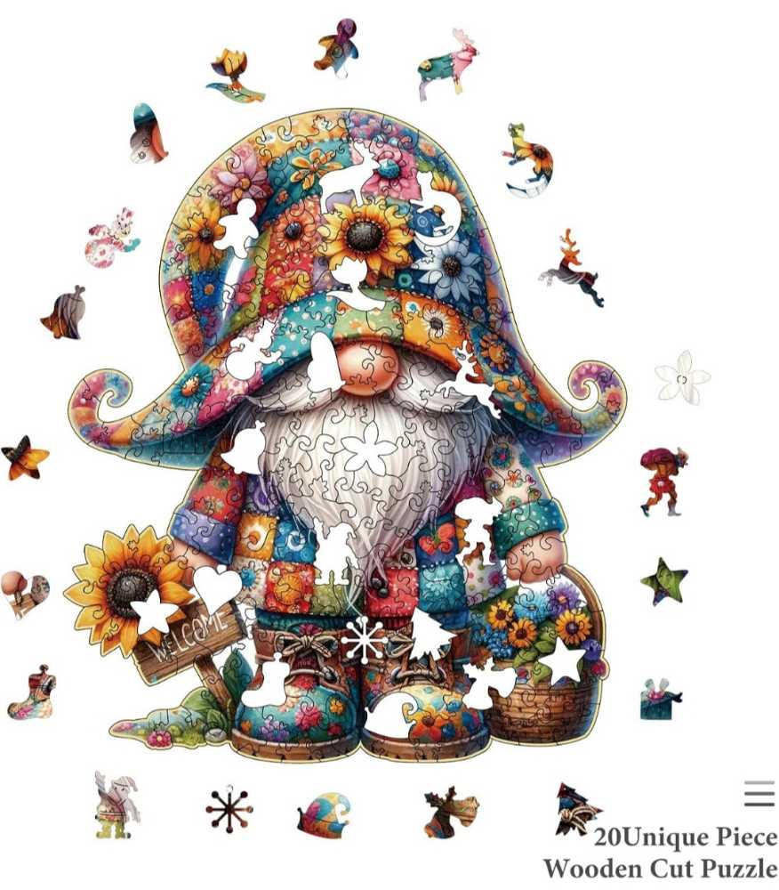 Wooden-Gnome  puzzle collectible - Main Image 2