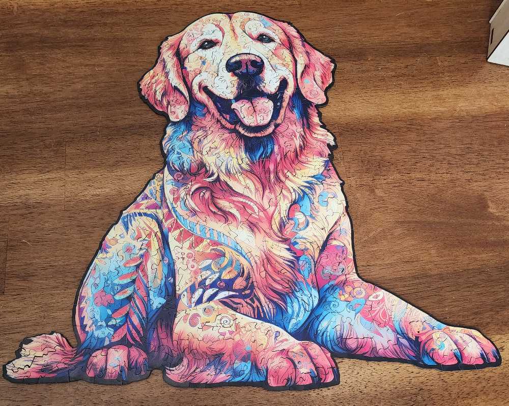 Wooden-Golden Retriever  puzzle collectible - Main Image 2
