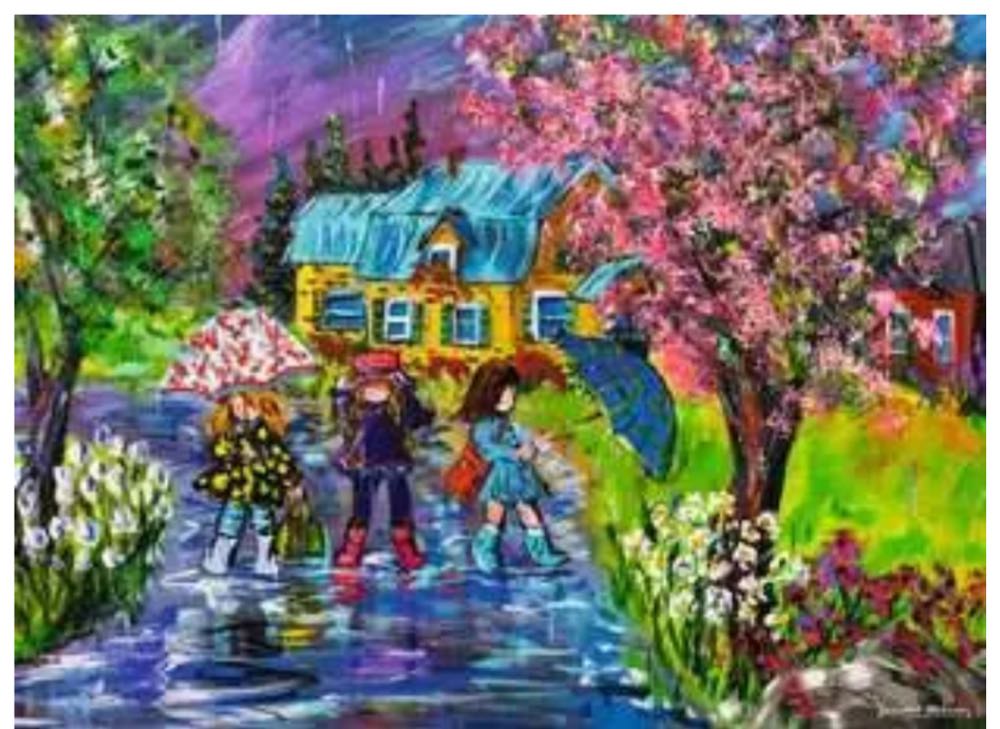 A Walk In The Rain - Ravensburger puzzle collectible [Barcode 4005555016373] - Main Image 2