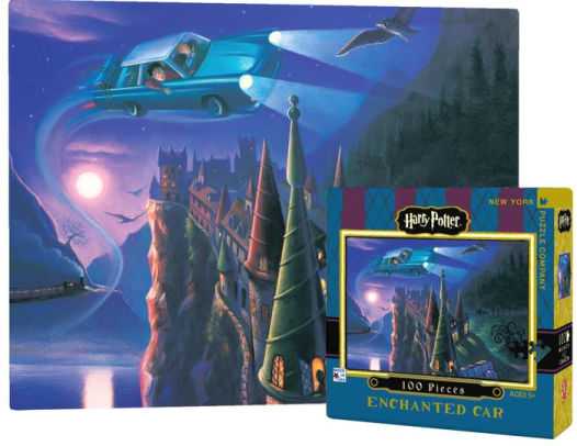 New York Puzzle Company Harry Potter The Enchanted Car Mini 100 Piece Jigsaw Puzzle For Adults By Mary Grandpré - New York Puzzle Company puzzle collectible [Barcode 819844012304] - Main Image 2