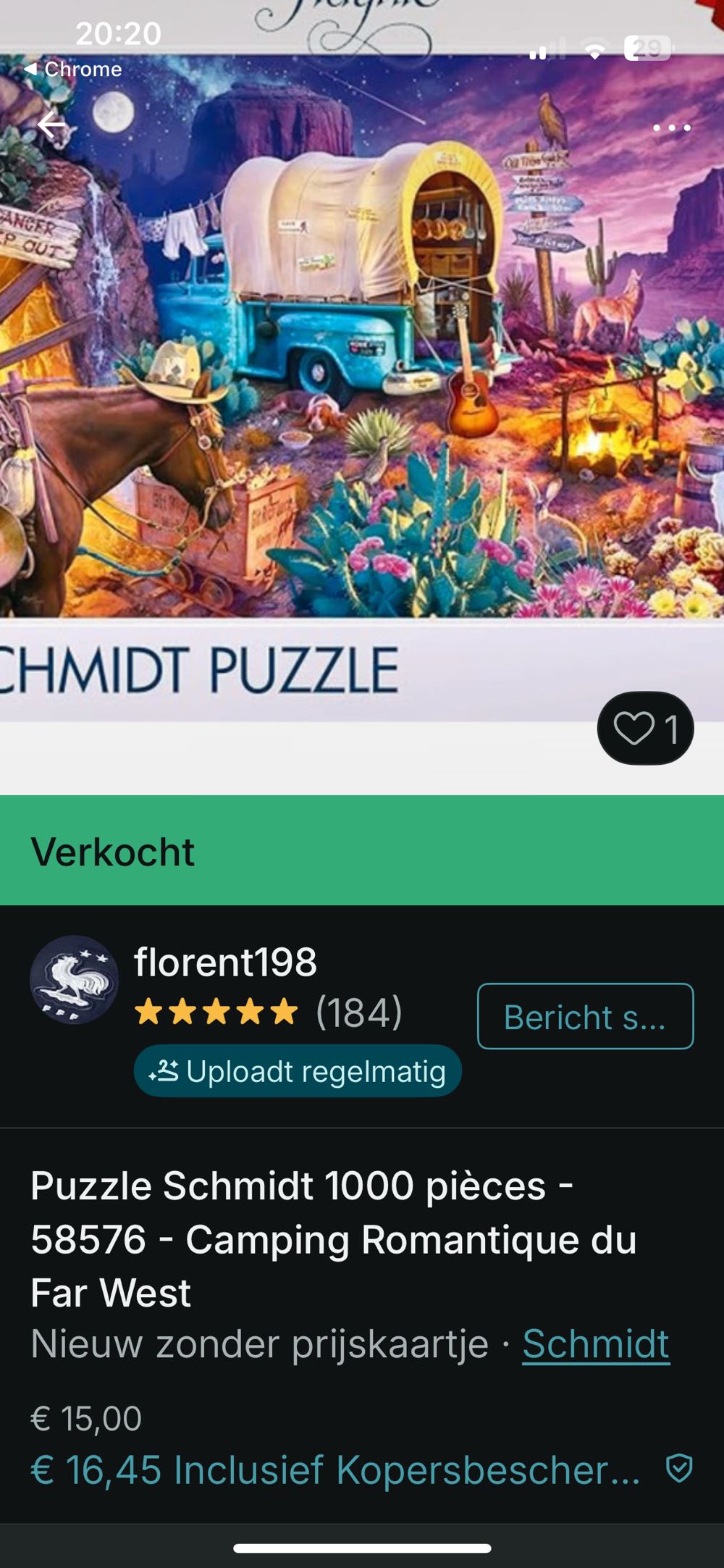 Romantic Wild West Camping - Schmidt Puzzle puzzle collectible [Barcode 4001504585761] - Main Image 3