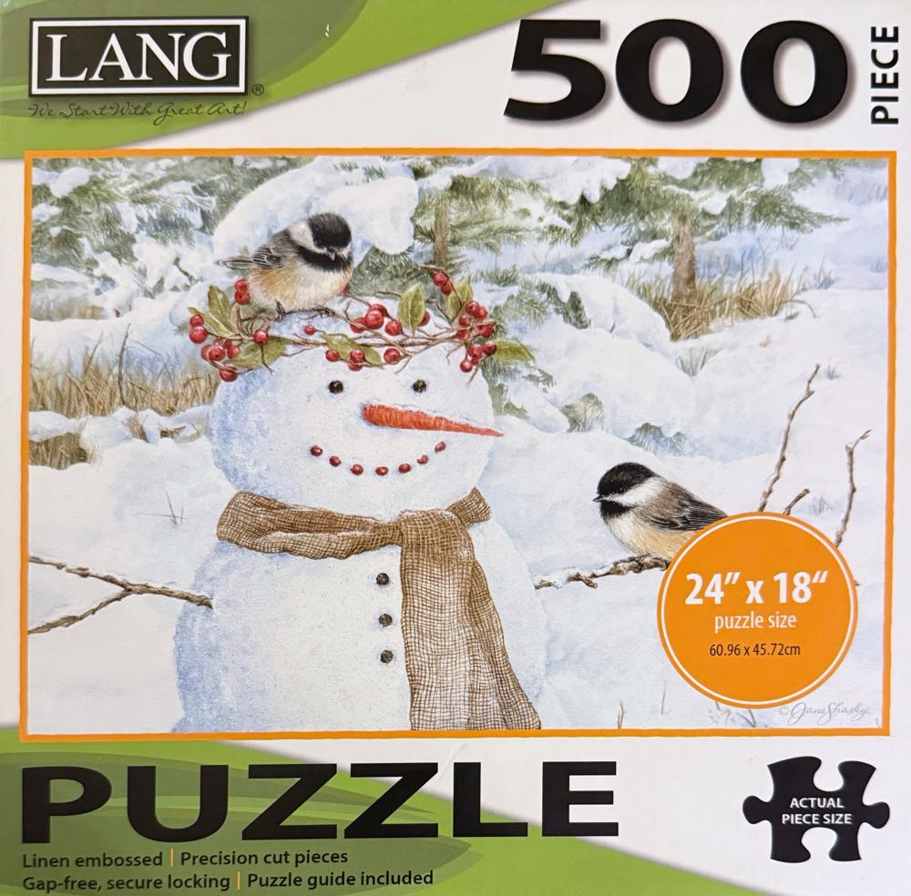 Chickadee Snowman - Lang Companies puzzle collectible [Barcode 9780741257994] - Main Image 2