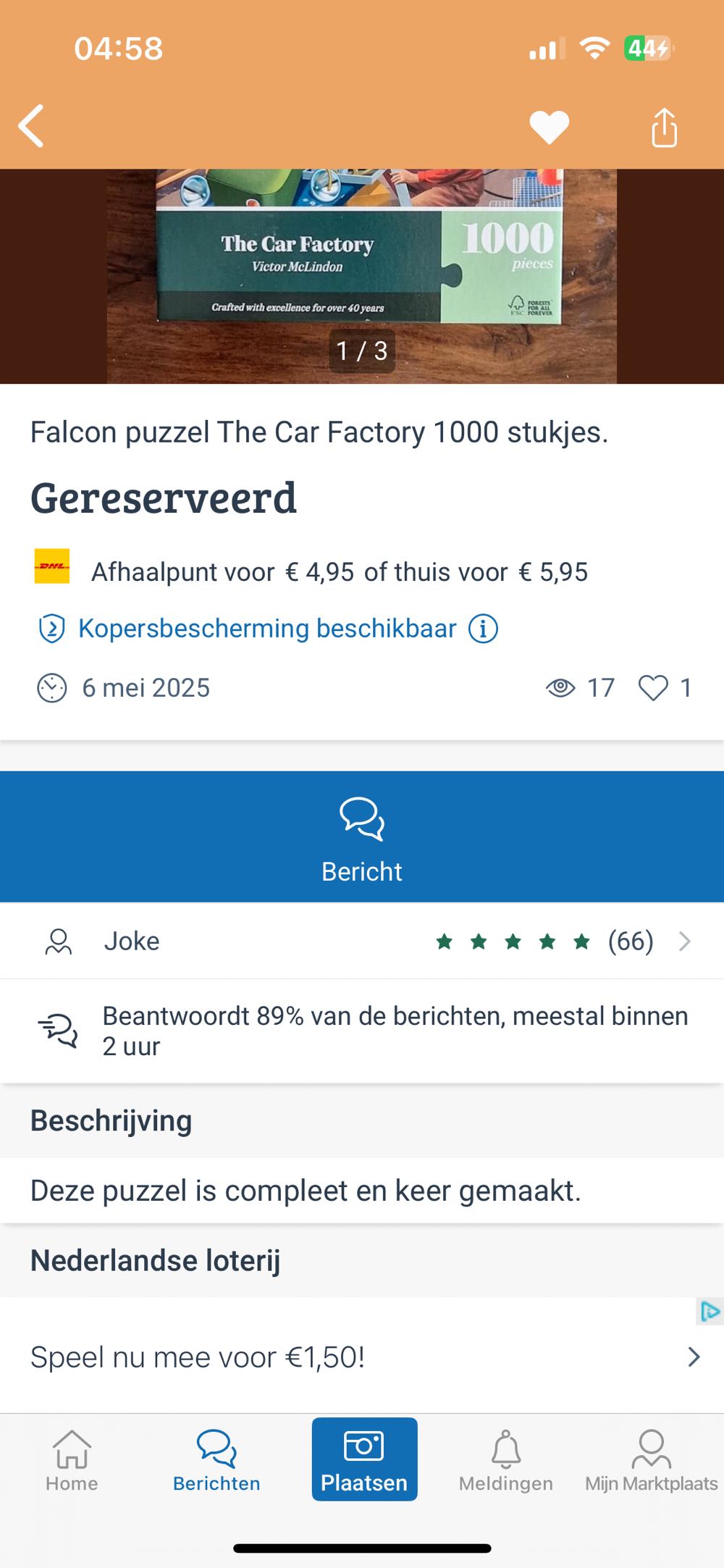 The Car Factory (Sas Lenen) - Falcon de luxe puzzle collectible [Barcode 8721017603009] - Main Image 4