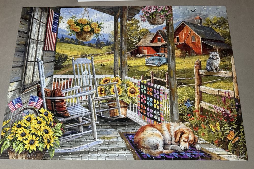 SOLD  Mr. Grumpy Grey  - Buffalo puzzle collectible [Barcode 079346332731] - Main Image 2