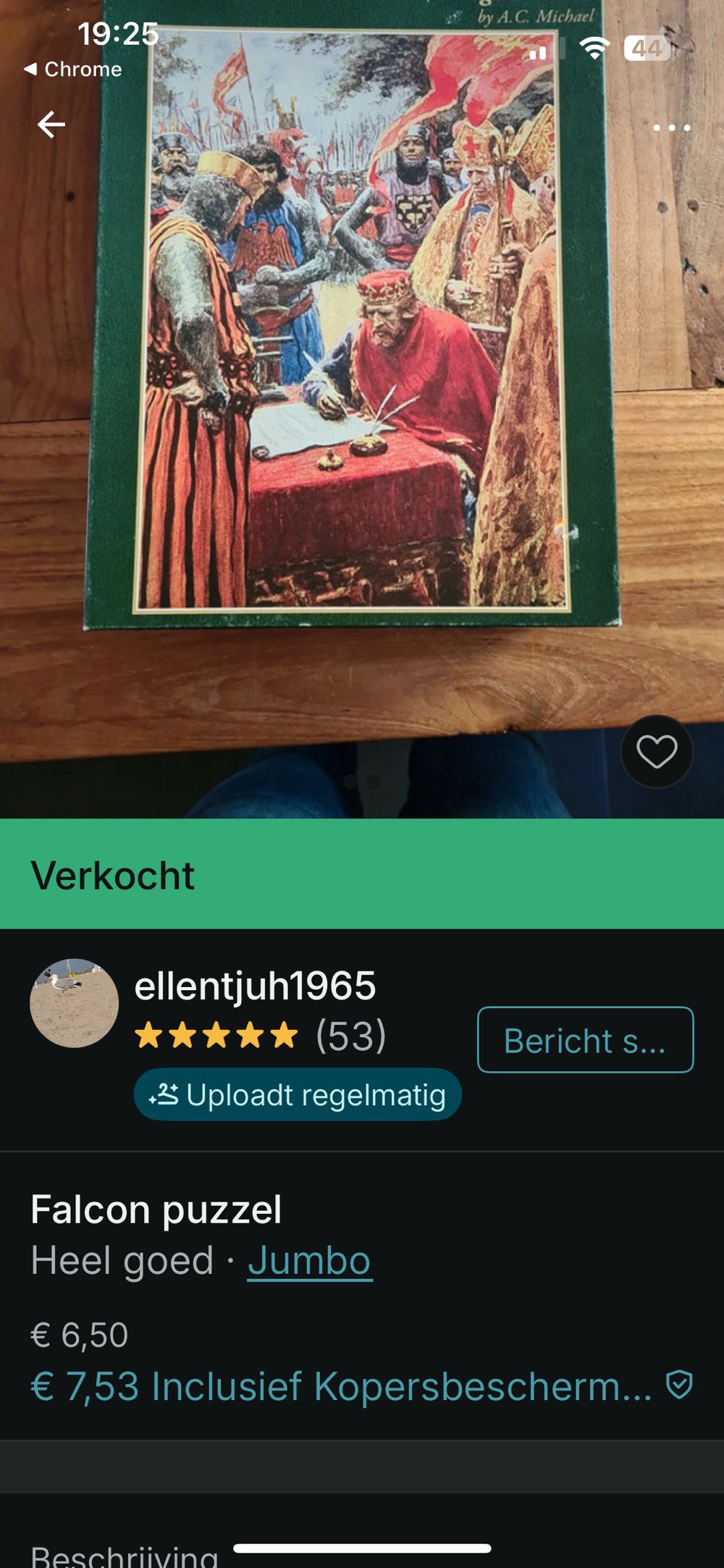 The Signing Of The Magna Carta - Falcon de luxe puzzle collectible [Barcode 8710126110782] - Main Image 4