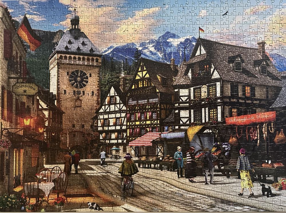 German Market Town - Milton Bradley Puzzle puzzle collectible - Main Image 2