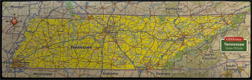 Tennessee State Puzzle . - GeoToys puzzle collectible [Barcode 673837] - Main Image 2