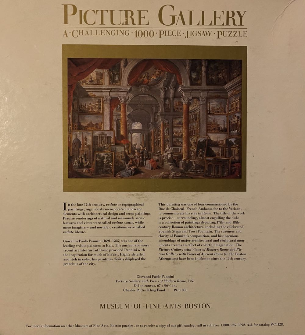 Picture Gallery With The Views Of Modern Rome  puzzle collectible - Main Image 3