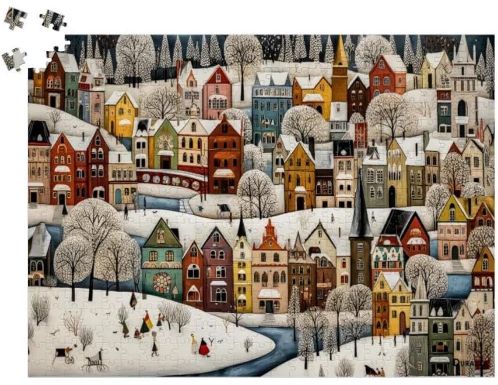 Snowy Swedish Village - Durazza puzzle collectible - Main Image 2