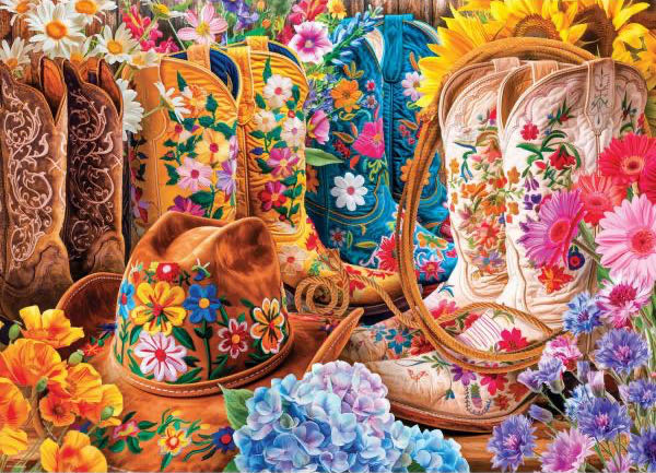 Cowgirl Boots - EuroGraphics puzzle collectible [Barcode 0628136659482] - Main Image 2