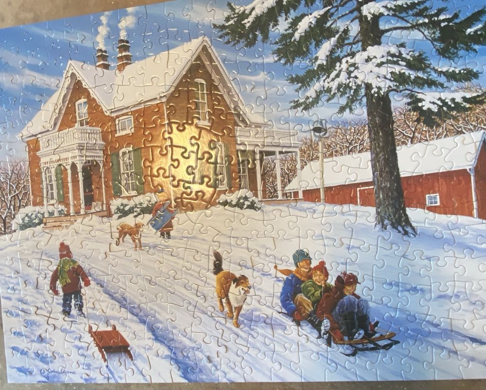 Smooth Sledding - Bits & Pieces puzzle collectible [Barcode 192949074119] - Main Image 2