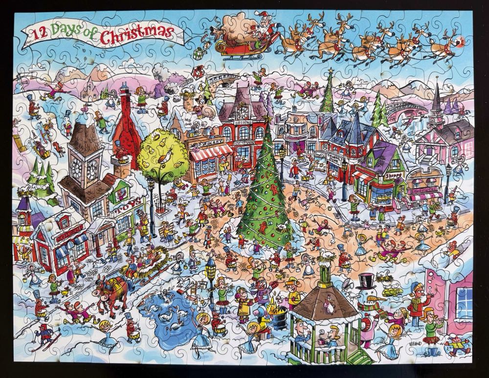 Doodletown : 12 Days of Christmas* - Unbranded puzzle collectible - Main Image 2