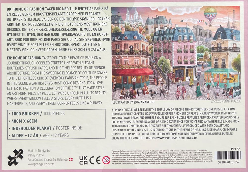 Home Of Fashion - Penny Puzzle puzzle collectible [Barcode 5710470251226] - Main Image 2