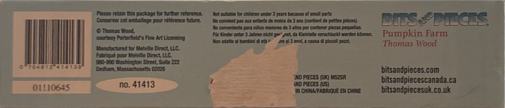 Pumpkin Farm - Bits And Pieces puzzle collectible [Barcode 704812414139] - Main Image 3