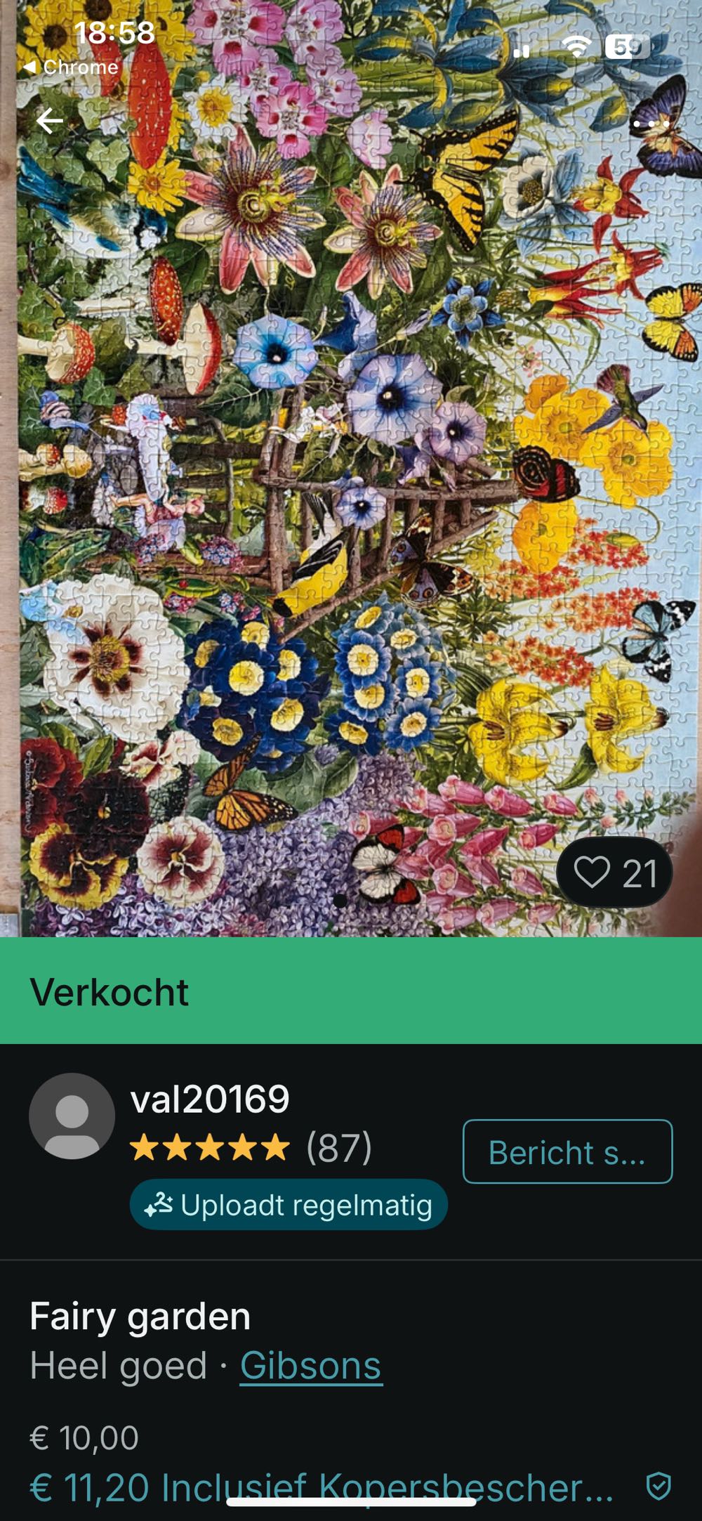 Fairy Garden - Gibsons puzzle collectible [Barcode 5012269164329] - Main Image 4