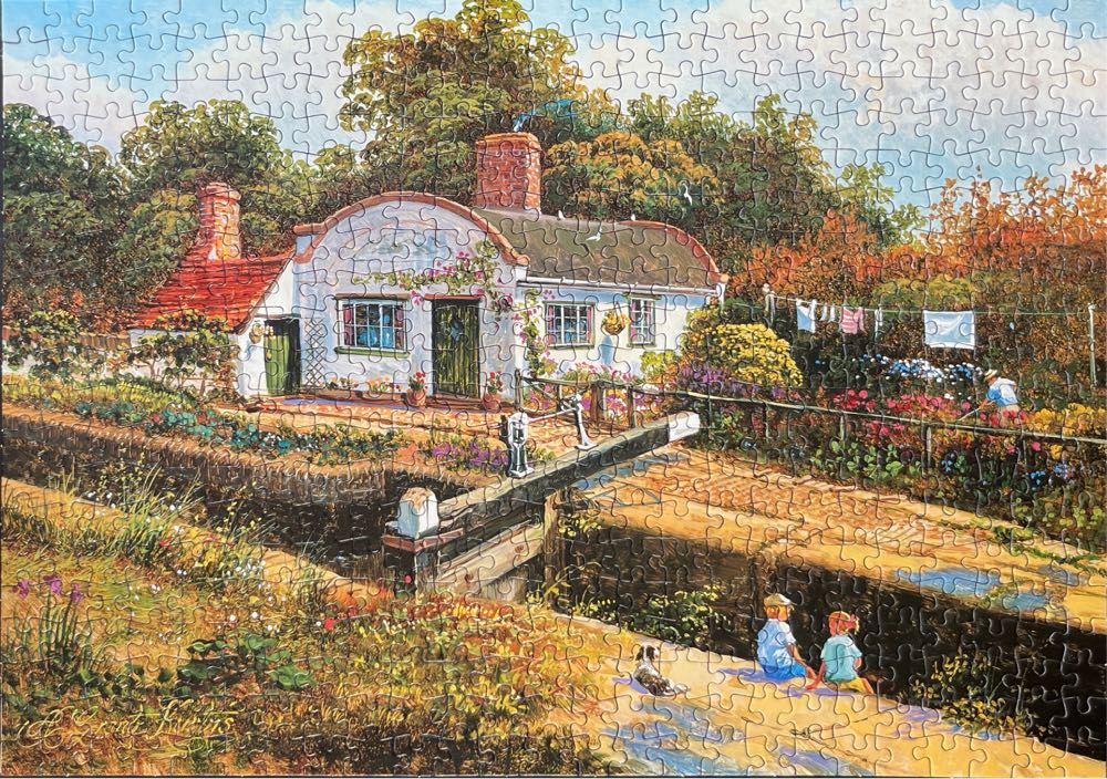 Stratford Canal Cottage🟦 - Falcon de luxe puzzle collectible [Barcode 8710126151112] - Main Image 3