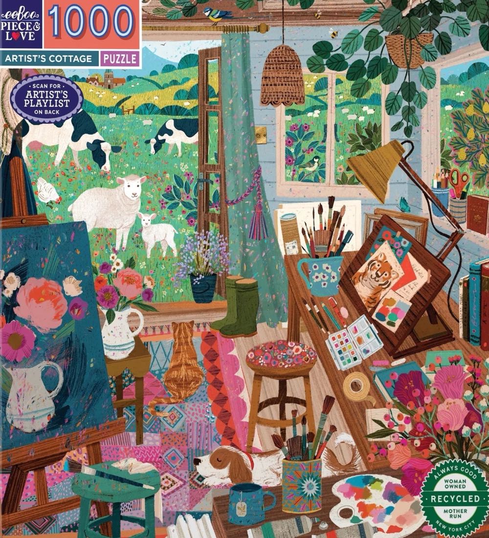 Artist’s Cottage - Eeboo puzzle collectible [Barcode 689196516177] - Main Image 2