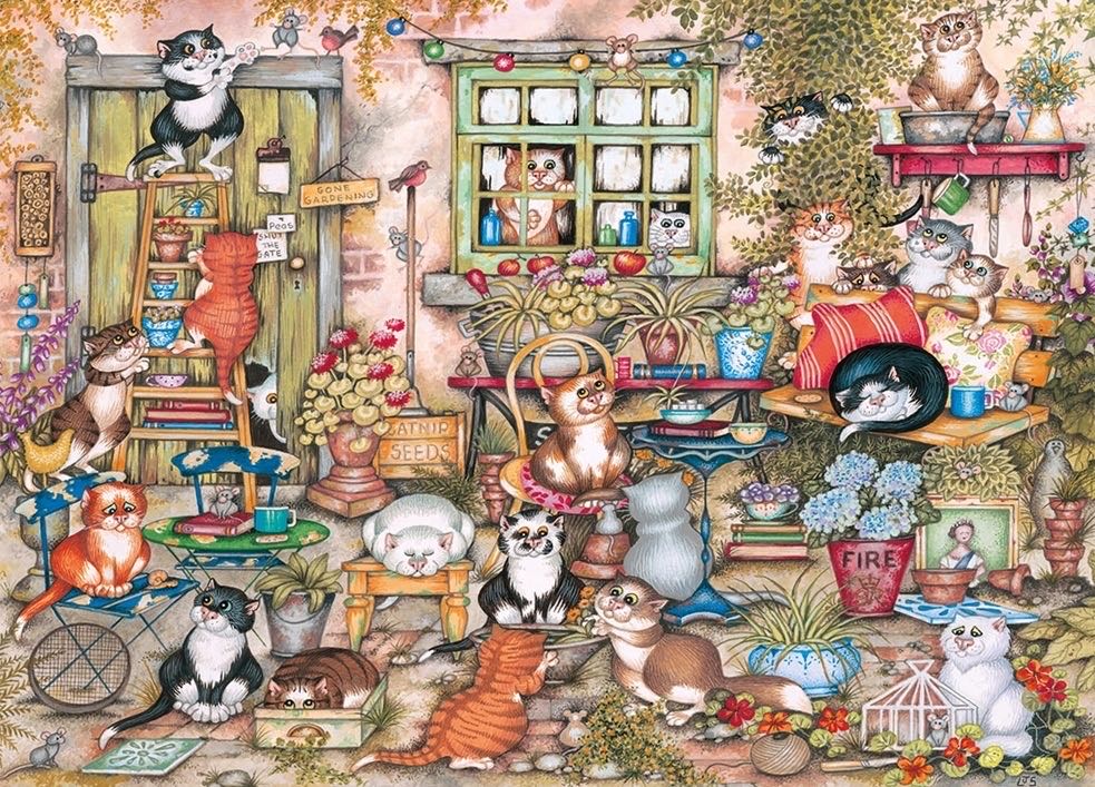 Courtyard Cats - Gibsons puzzle collectible [Barcode 5012269064285] - Main Image 2
