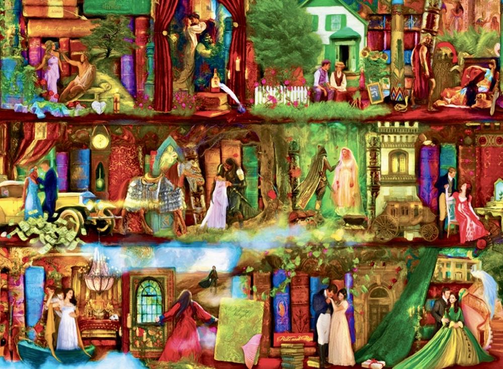 Once Upon a Shelf : Literature of Love - MasterPieces puzzle collectible [Barcode 705988316203] - Main Image 2