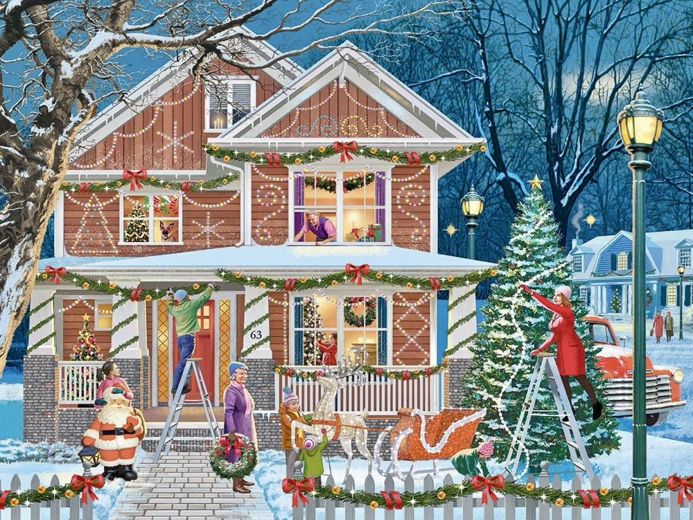 Decorating the House - White Mountain puzzle collectible [Barcode 724819268214] - Main Image 2