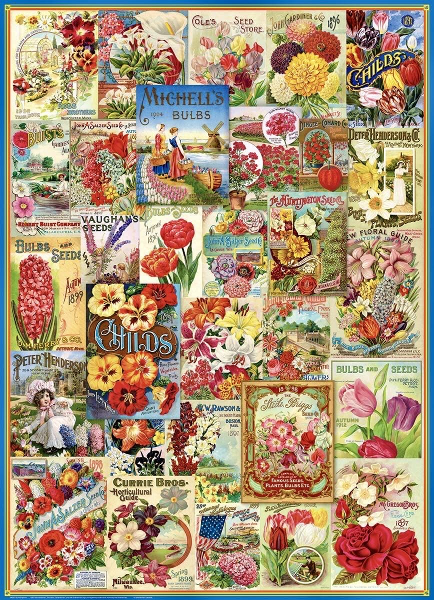 Seed Catalog Collection : Flowers - Eurographics puzzle collectible [Barcode 628136608060] - Main Image 2