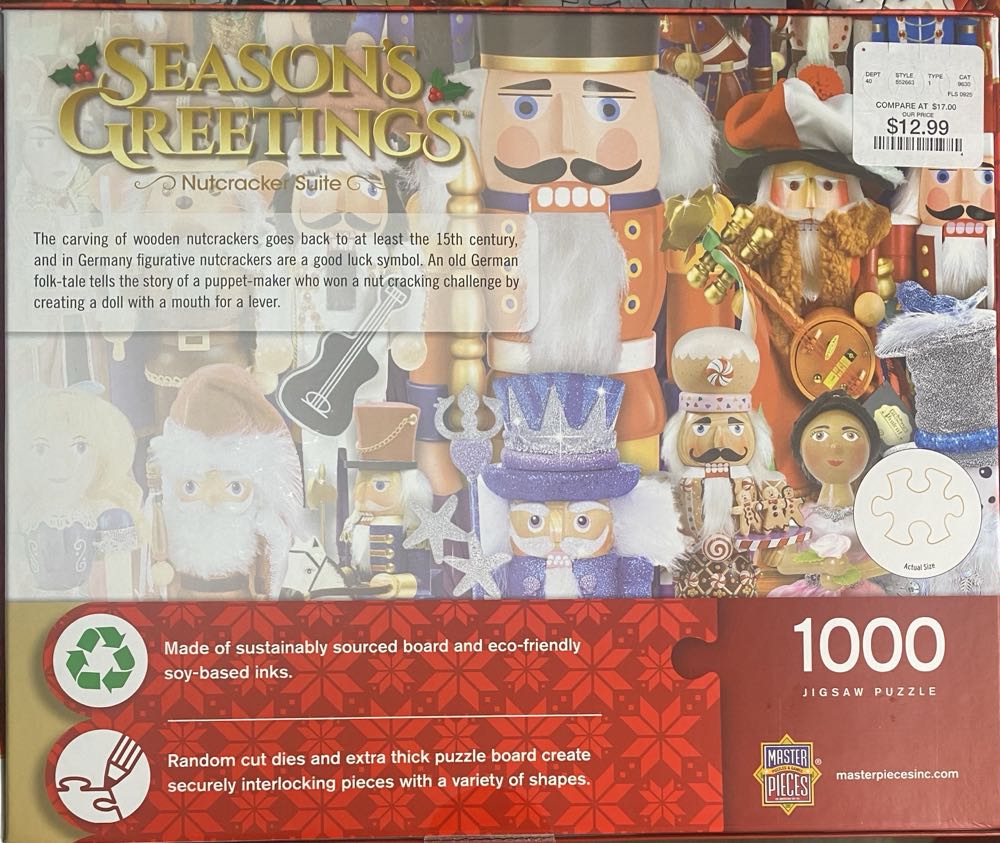 Nutcracker Suite, Season’s Greetings Series - Masterpieces Puzzle Co puzzle collectible [Barcode 705988617560] - Main Image 3